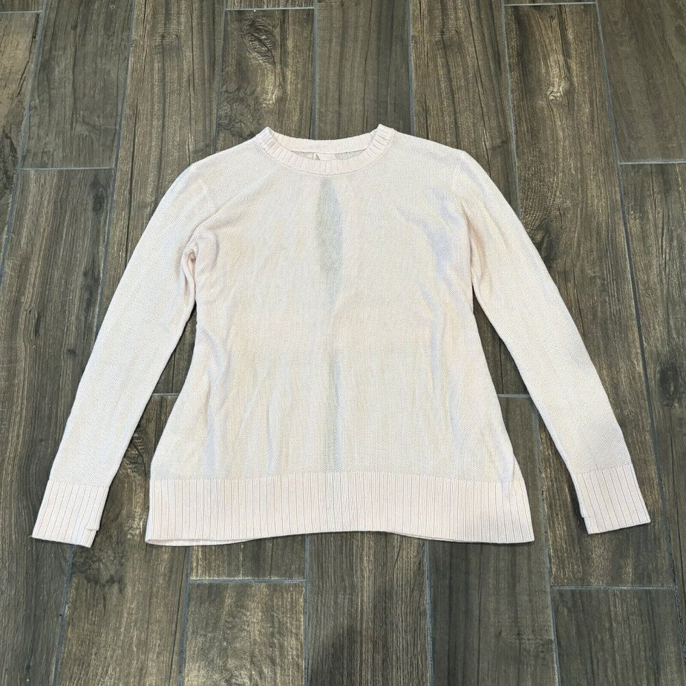 Lululemon Womens Pink Cashmere Blend Sincerely Yours Open Back Sweater Size 2